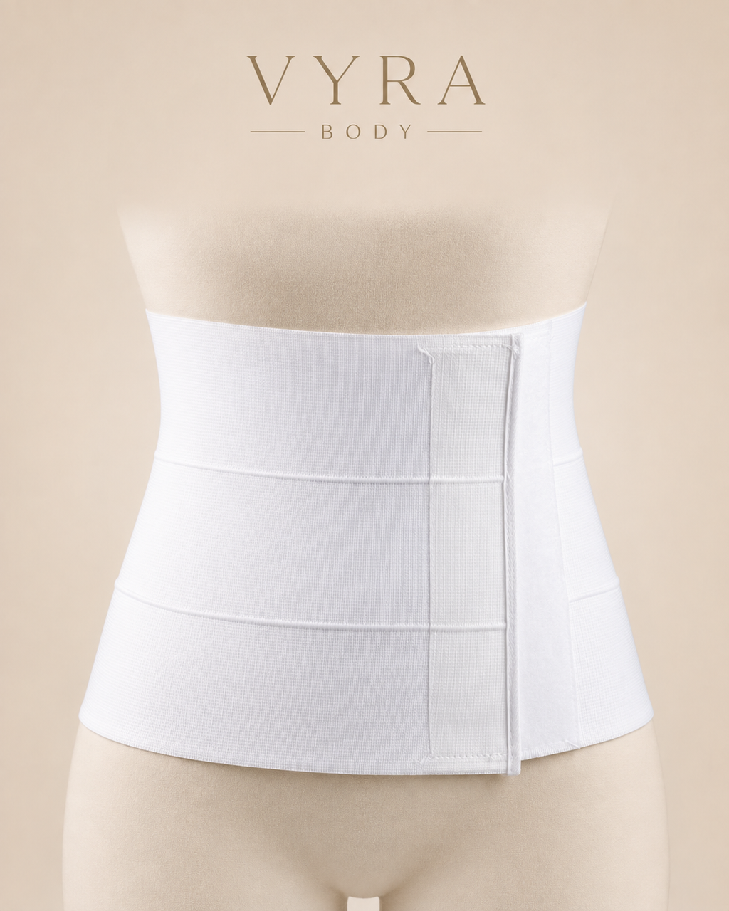 VYRA Abdominal Binder — wrap-style abdominal binder with Velcro closure