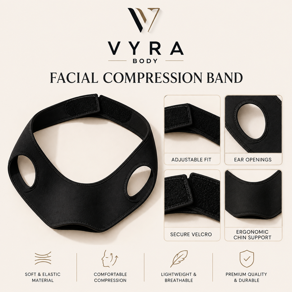 VYRA Facial Compression Band — chin strap for facial post-op recovery