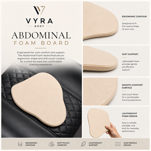 VYRA Ab Board — contoured board worn under a compression faja